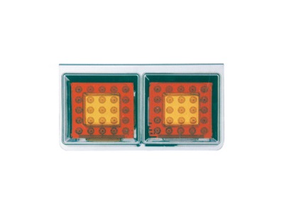 LED三菱/日野货车尾灯(不锈钢两格)